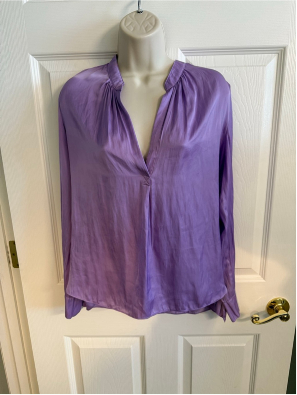 Zadig & Voltaire Tink Satin Blouse Lavender/Mauve Fits like Med See measurements